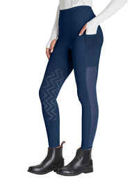 Women Knee Patch Breeches with Mesh