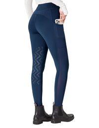 Women Knee Patch Breeches with Mesh