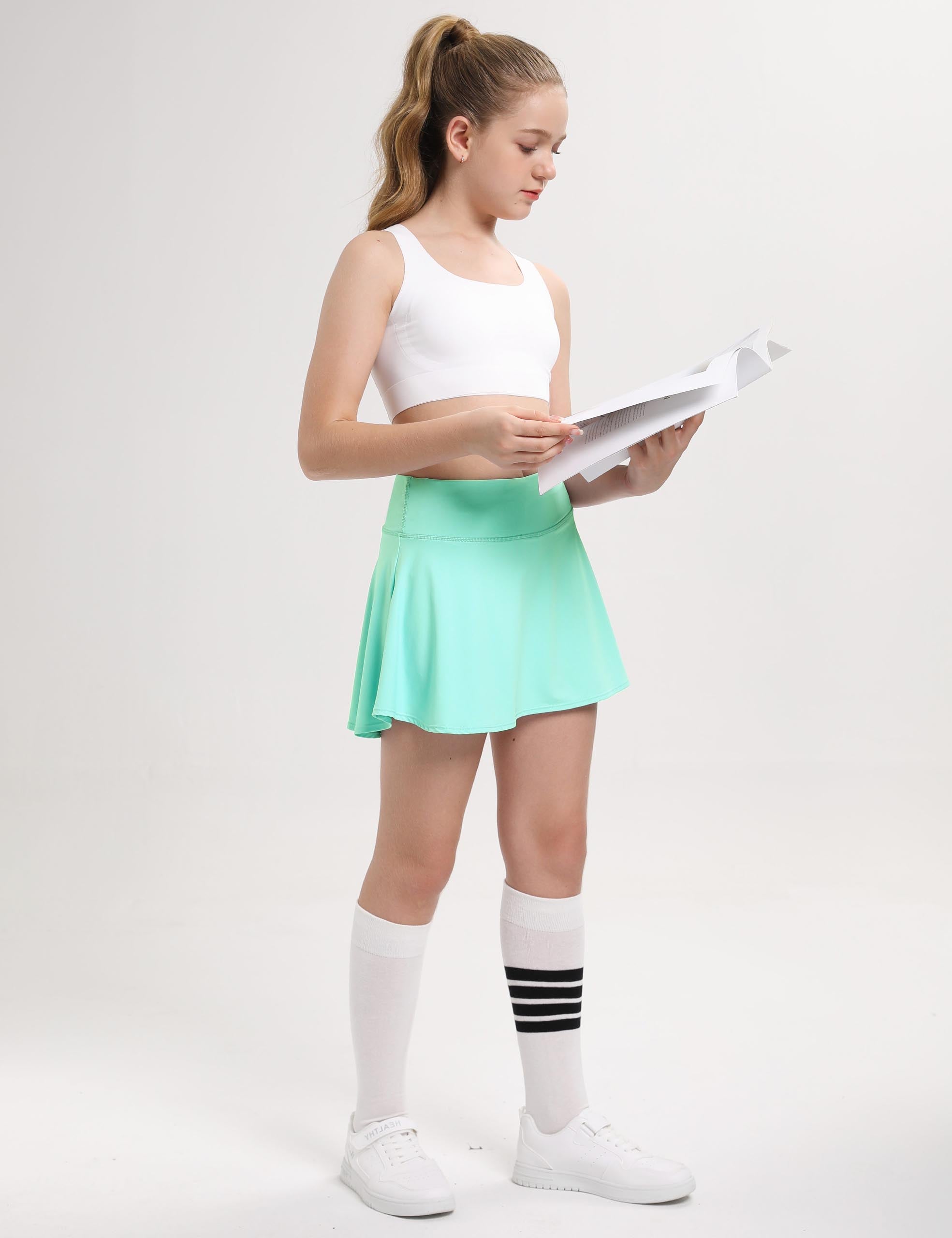 Girls Sports Skirt Mesh Lined