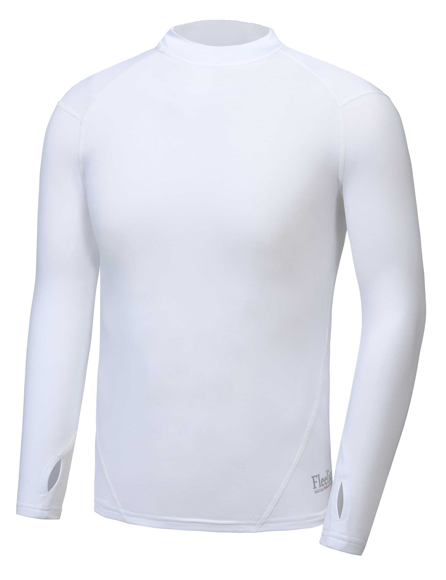 Camisa térmica de compresión para niños y niñas, manga larga, cuello simulado 