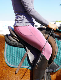 Mallas de equitación con asiento completo para mujer, mallas ecuestres con agarre de silicona activo