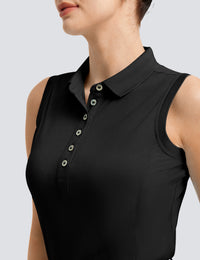 Women Tank Top Polo Collar