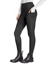 Women Knee Patch Breeches with Mesh