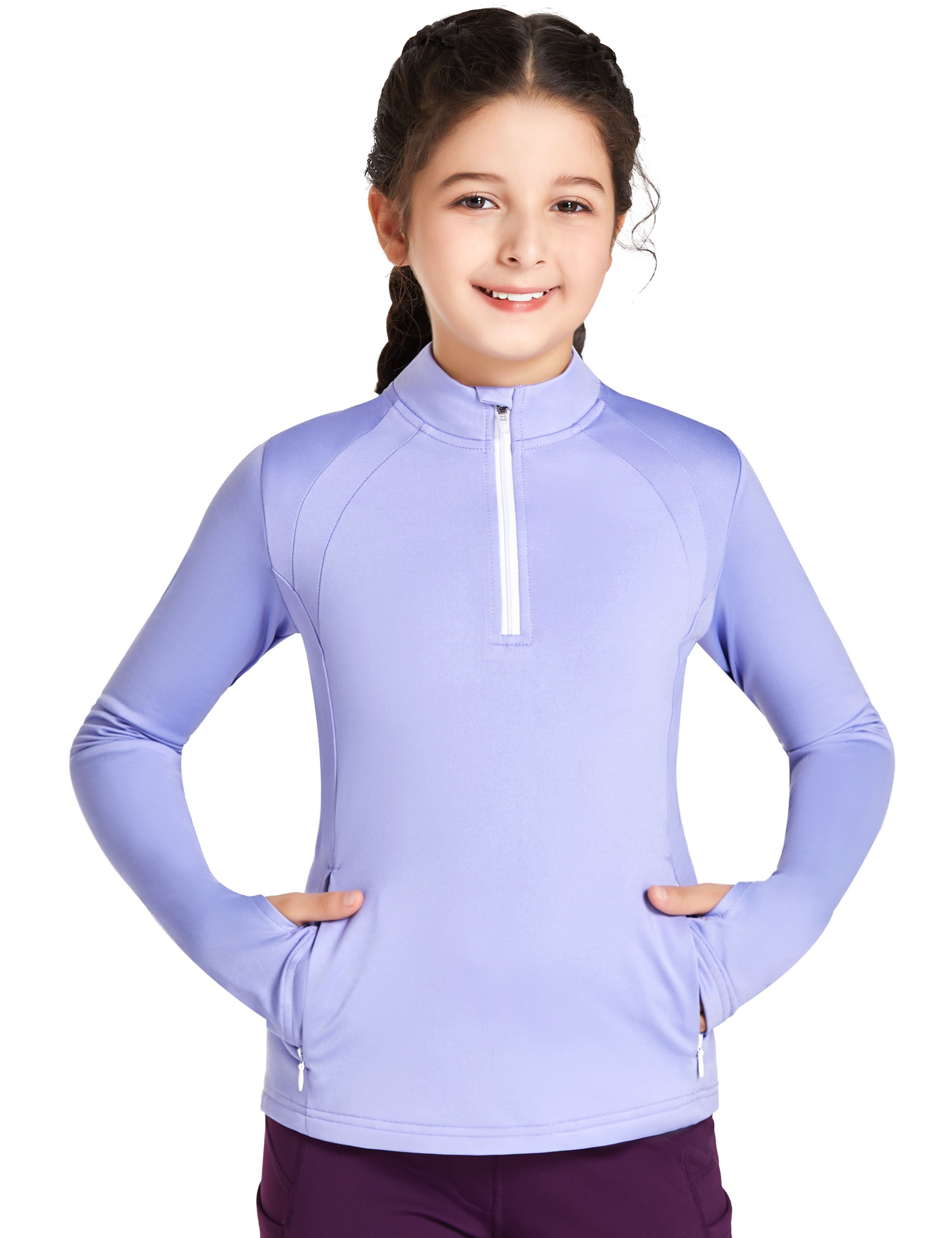 Girls Long Sleeve Shirts Fleece Lined