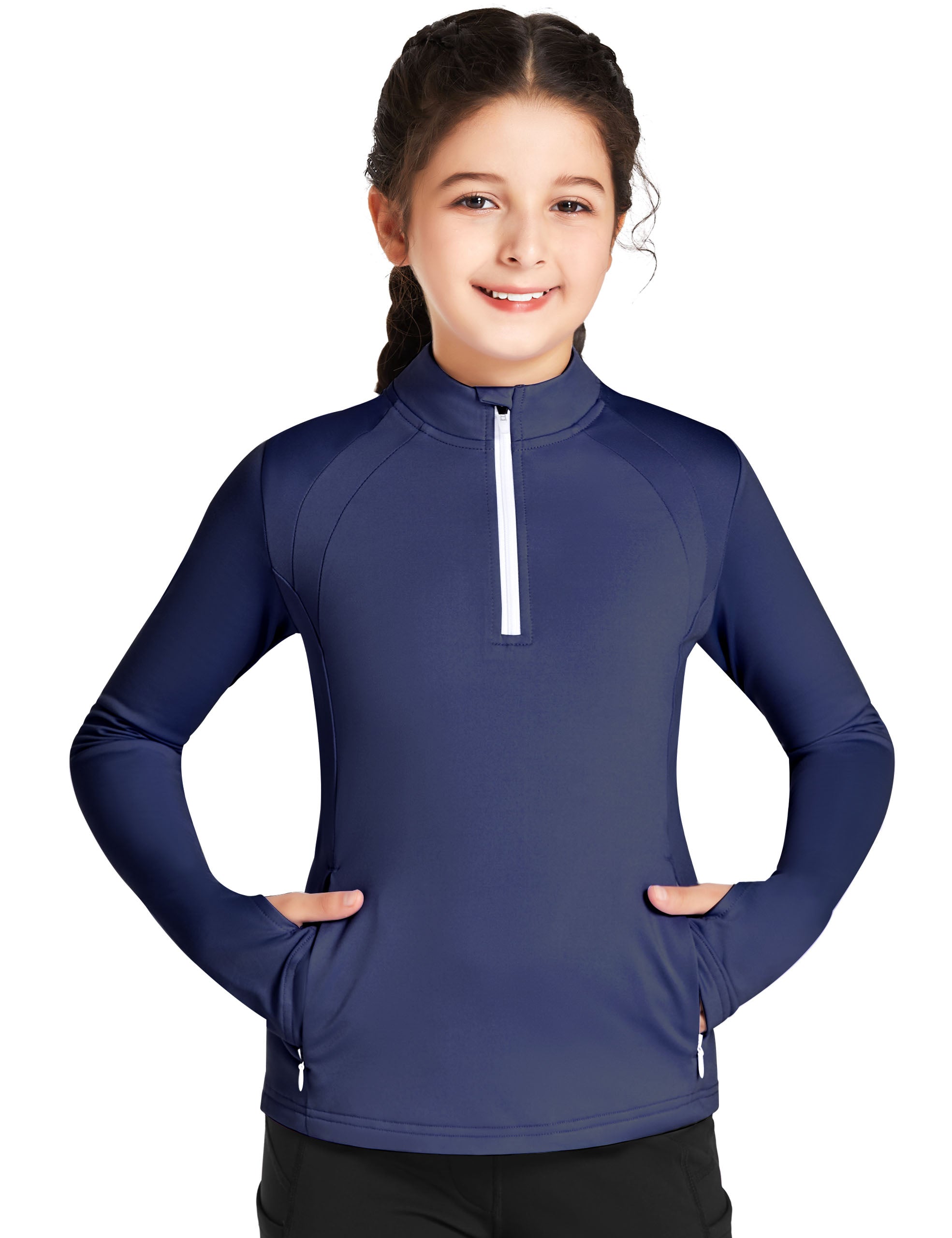 Girls Long Sleeve Shirts Fleece Lined